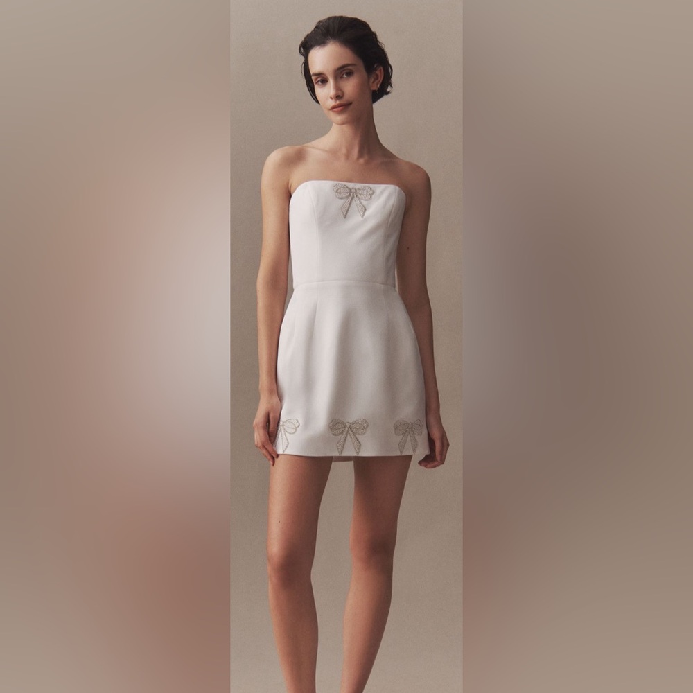 Helsi Michelle Strapless Bow-Embellished
Mini Dress NWT!